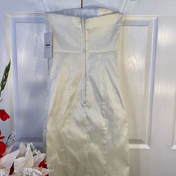 OFF-WHITE STRETCH STRAPLESS DRESS SIZE SMALL - Picture 5 of 5
